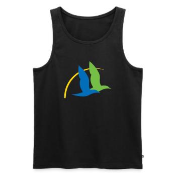 oiseau maritime qui vole charente - Débardeur bio Premium Homme - noir - Devant - AI Model Male 178 light (178cm)