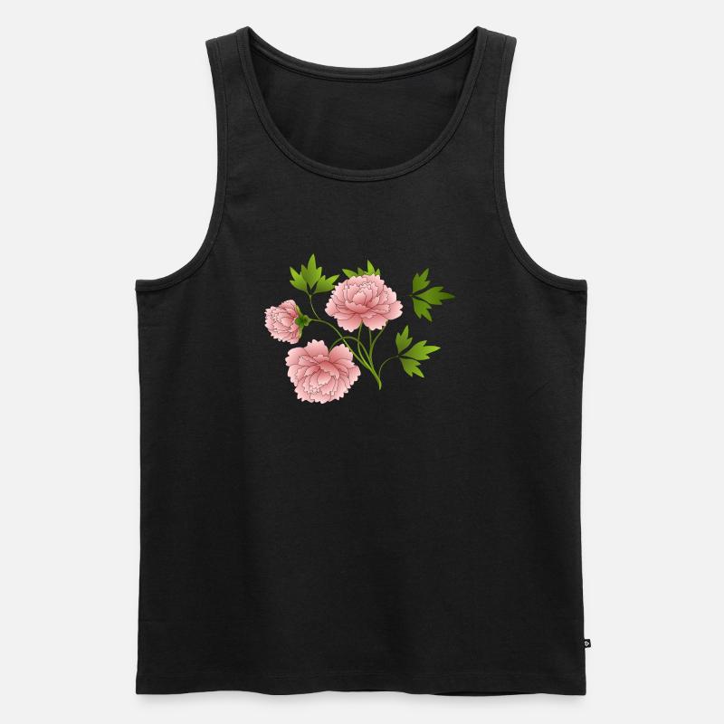Blumen - Männer Premium Bio Tank Top - Schwarz