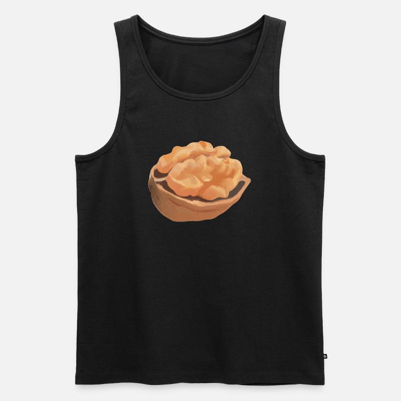 Walnuss - Männer Premium Bio Tank Top - Schwarz