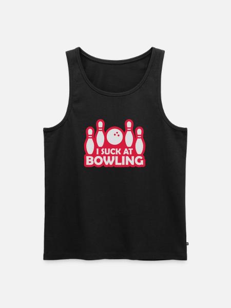 I suck at bowling - Men's Premium Organic Tank Top - black