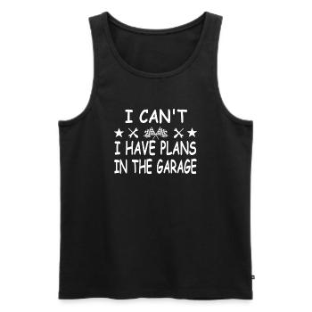 Garage - Männer Premium Bio Tank Top - Schwarz - Vorne - Michal (187cm)