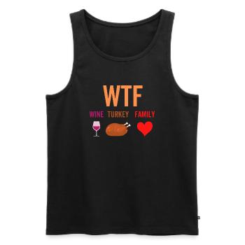 Famille Wine Turkey - Débardeur bio Premium Homme - noir - Devant - Michal (187cm)