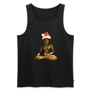 Xma's Buddha - Men's Premium Organic Tank Top - black - Front - AI Model Male 178 light (178cm)