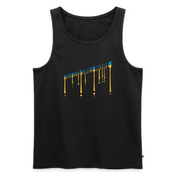 talk less smile more - Men's Premium Organic Tank Top - black - Front - AI Model Male 178 light (178cm)