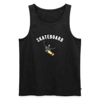 Skateboard - Männer Premium Bio Tank Top - Schwarz - Vorne - AI Model Male 178 light (178cm)