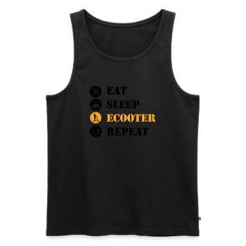 E-Scooter E-Roller Scooter - Men's Premium Organic Tank Top - black - Front - AI Model Male 178 light (178cm)