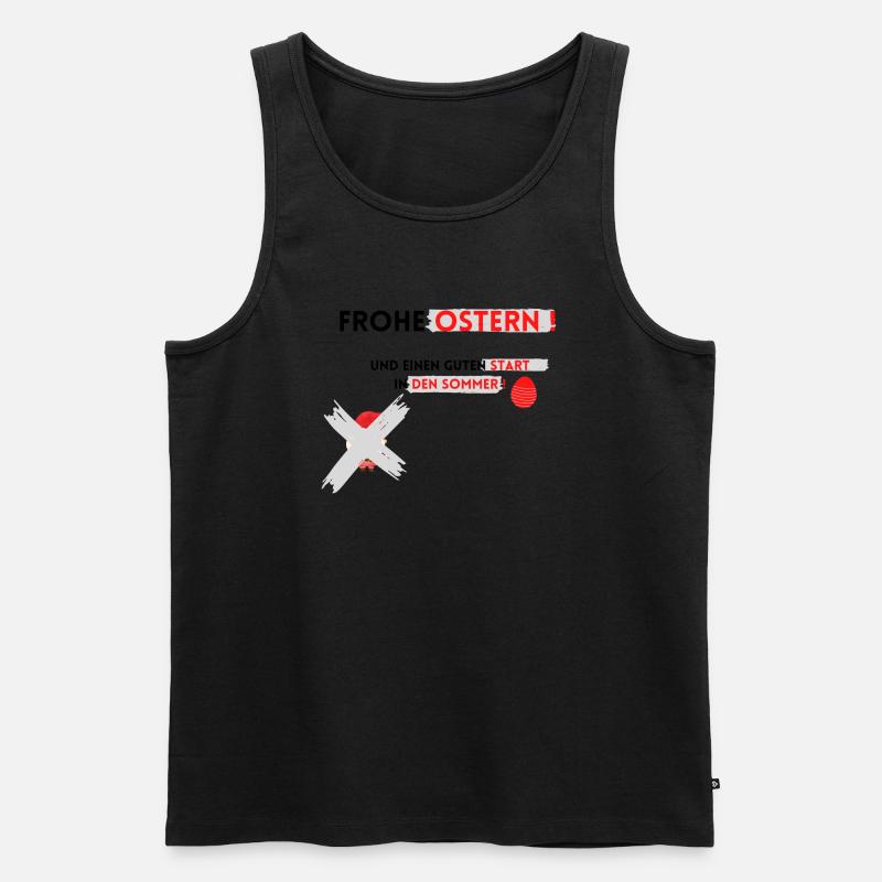 Frohe Ostern - Männer Premium Bio Tank Top - Schwarz