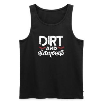 Dirt And Diamonds Funny Baseball Girl Softball - Männer Premium Bio Tank Top - Schwarz - Vorne - AI Model Male 178 light (178cm)
