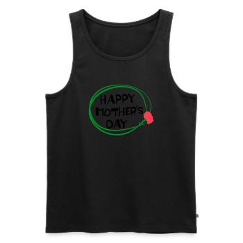 Happy Mother's Day lettering 3 - Men's Premium Organic Tank Top - black - Front - Michal (187cm)