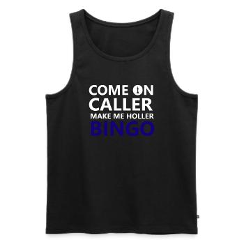 boardgame chess backgammon game night - Männer Premium Bio Tank Top - Schwarz - Vorne - Michal (187cm)