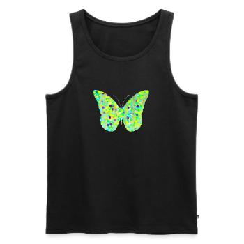 Butterfly 83 - Men's Premium Organic Tank Top - black - Front - AI Model Male 178 light (178cm)