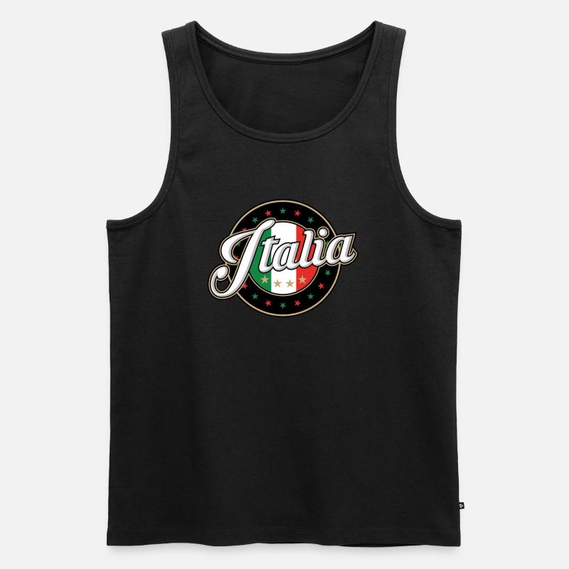 Italien - Männer Premium Bio Tank Top - Schwarz