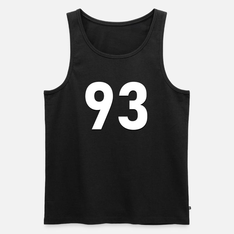 93 - Männer Premium Bio Tank Top - Schwarz