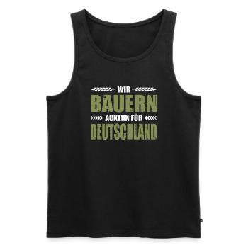 Landwirt Demo Wir Bauern Ackern Für Deutschland - Männer Premium Bio Tank Top - Schwarz - Vorne - Michal (187cm)