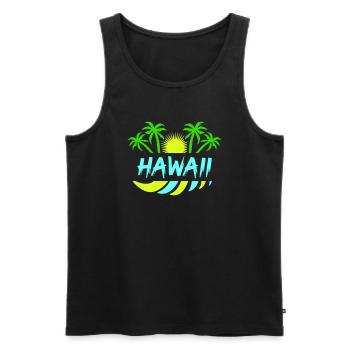 Hawaï - Débardeur bio Premium Homme - noir - Devant - Michal (187cm)