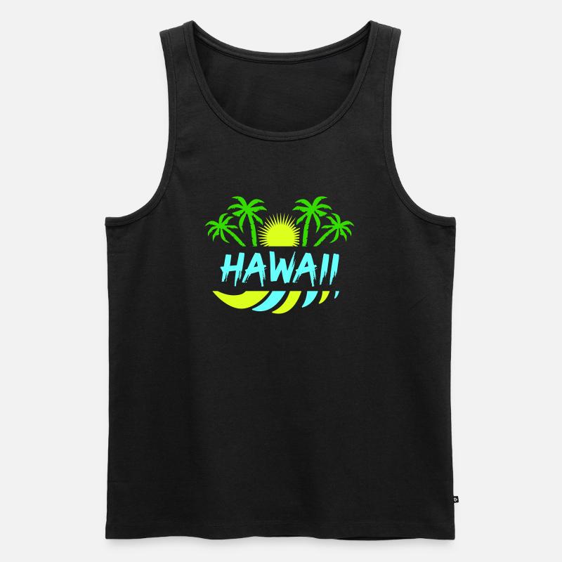 hawaii - Männer Premium Bio Tank Top - Schwarz