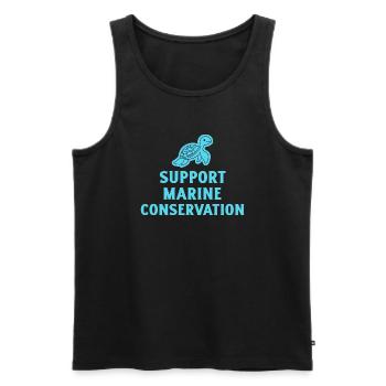 Marine Conservation. - Men's Premium Organic Tank Top - black - Front - AI Model Male 178 light (178cm)