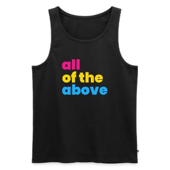 Pansexual Pride All of the Above LGBTQ Pan Flag - Men's Premium Organic Tank Top - black - Front - Michal (187cm)