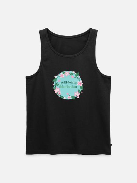 Darmanin Resignation - Men's Premium Organic Tank Top - black