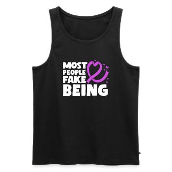 Most people fake being Fibromyalgia - Männer Premium Bio Tank Top - Schwarz - Vorne - Michal (187cm)