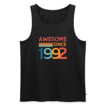 Großartig seit 1992 - Männer Premium Bio Tank Top - Schwarz - Vorne - Michal (187cm)