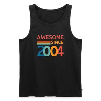Großartig seit 2004 - Männer Premium Bio Tank Top - Schwarz - Vorne - AI Model Male 178 light (178cm)