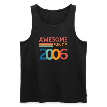Großartig seit 2006 - Männer Premium Bio Tank Top - Schwarz - Vorne - Michal (187cm)