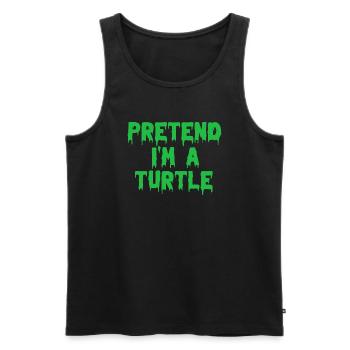 Tu so, als wäre ich eine Schildkröte - Meeresschildkrötenliebhaber Schildkröte - Männer Premium Bio Tank Top - Schwarz - Vorne - Michal (187cm)