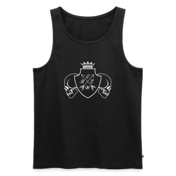 crew skull - Men's Premium Organic Tank Top - black - Front - Michal (187cm)