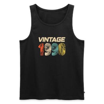 Vintage 1990 Retro - Best-seller - Débardeur bio Premium Homme - noir - Devant - Michal (187cm)
