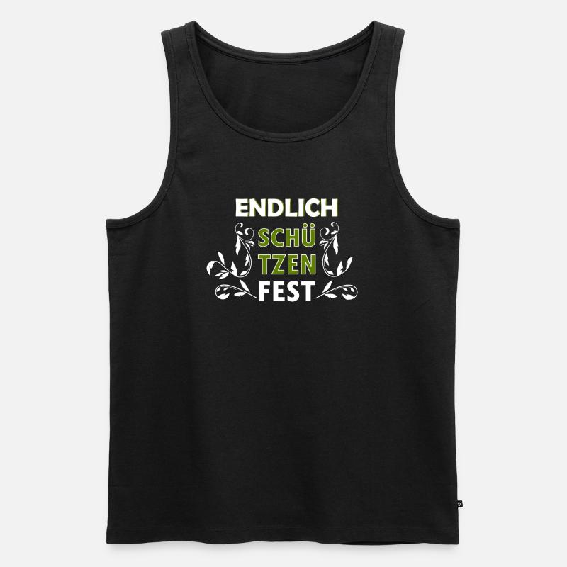 Endlich Schützenfest - Männer Premium Bio Tank Top - Schwarz