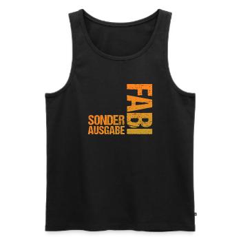 Fabian - Men's Premium Organic Tank Top - black - Front - AI Model Male 178 light (178cm)