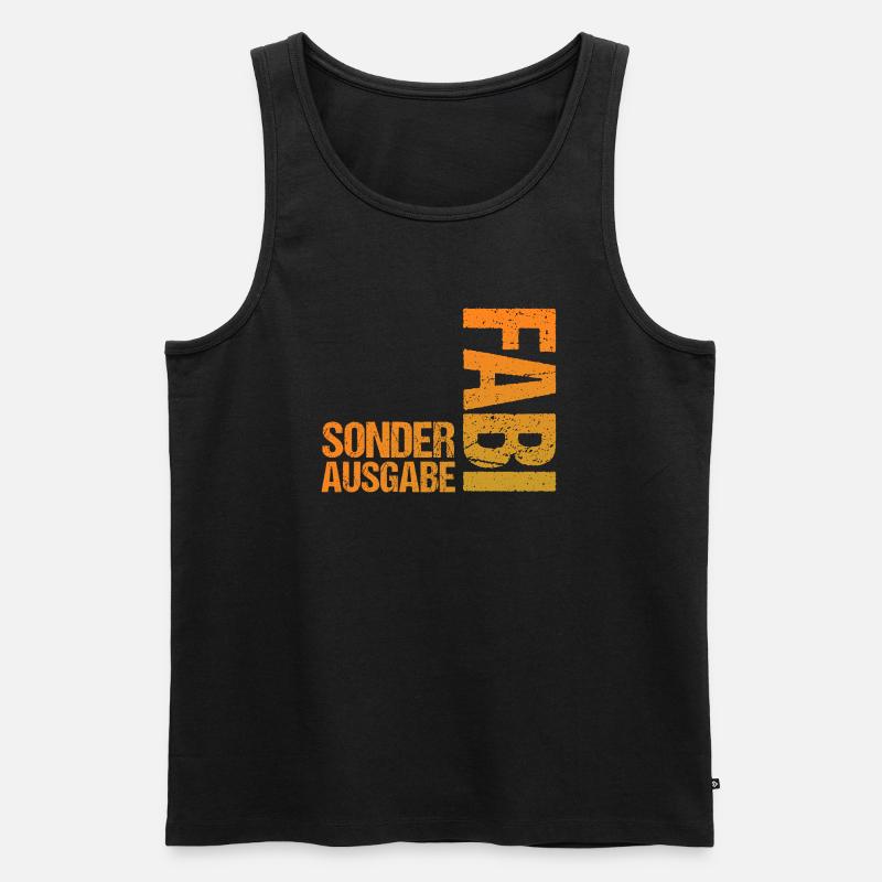 Fabian - Männer Premium Bio Tank Top - Schwarz