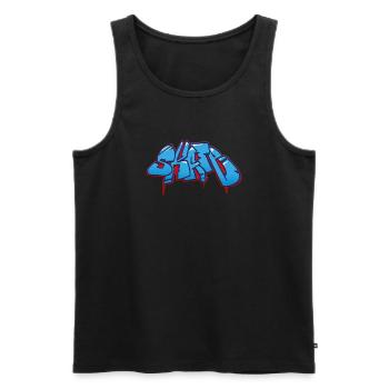 Cooler Skater - Männer Premium Bio Tank Top - Schwarz - Vorne - AI Model Male 178 light (178cm)