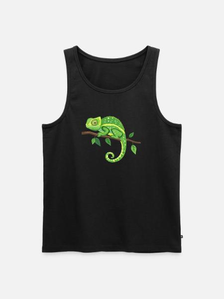 Kameleon - Männer Premium Bio Tank Top - Schwarz