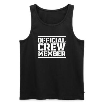membre d’équipage - Débardeur bio Premium Homme - noir - Devant - Michal (187cm)