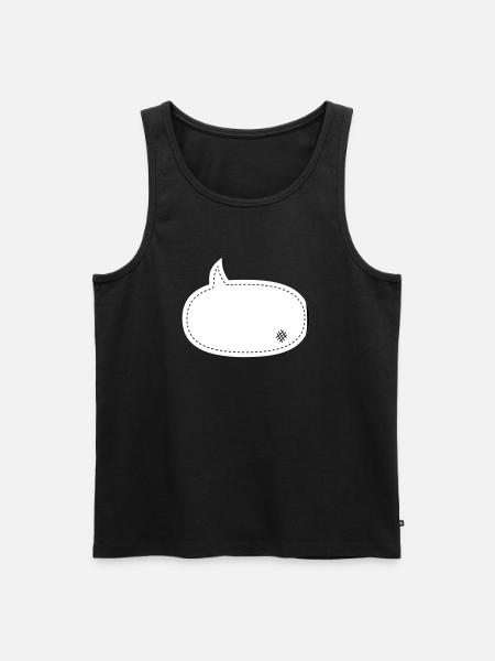 speech balloon patch - Men's Premium Organic Tank Top - black