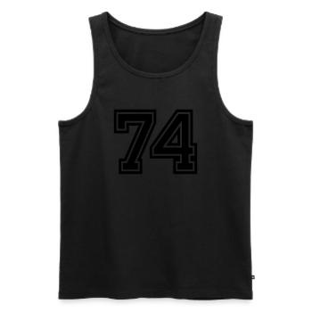 74 - Männer Premium Bio Tank Top - Schwarz - Vorne - AI Model Male 178 light (178cm)