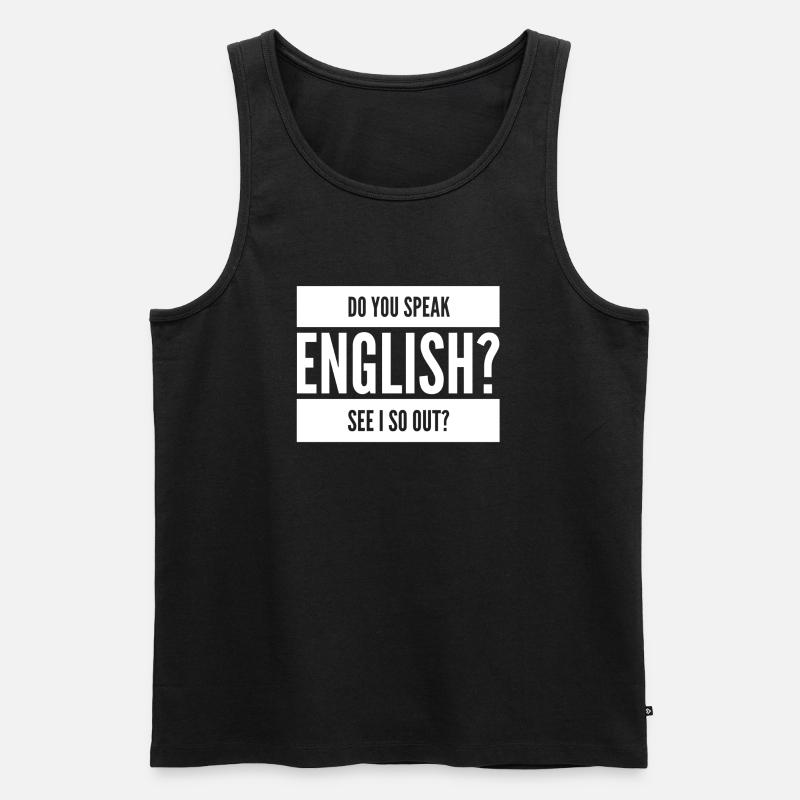 witziger Spruch - Männer Premium Bio Tank Top - Schwarz