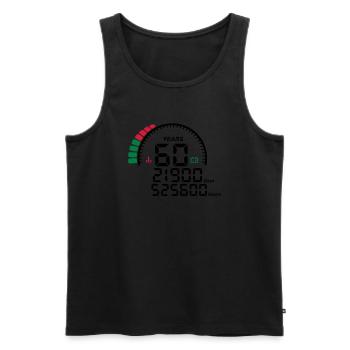 counter anniversary years 60 years - Men's Premium Organic Tank Top - black - Front - AI Model Male 178 light (178cm)