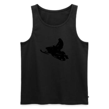 snowmobile snow cross x games racing sport - Débardeur bio Premium Homme - noir - Devant - AI Model Male 178 light (178cm)