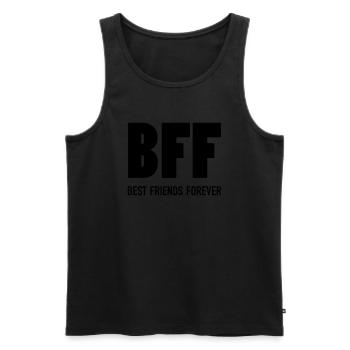 BFF Best Friends Forever - Men's Premium Organic Tank Top - black - Front - AI Model Male 178 light (178cm)