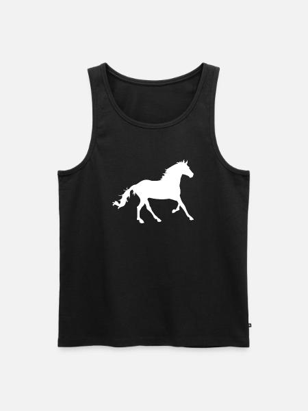 Pferd - Männer Premium Bio Tank Top - Schwarz