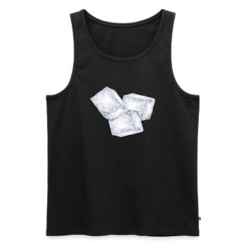 Trois glaçons - Débardeur bio Premium Homme - noir - Devant - Michal (187cm)