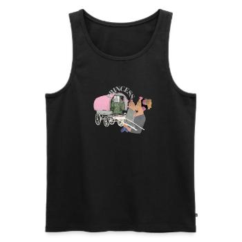 Prinzessin, Prinzen Mutter und Kind Handfarbe - Männer Premium Bio Tank Top - Schwarz - Vorne - AI Model Male 178 light (178cm)