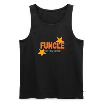 funcle the fun uncle - Männer Premium Bio Tank Top - Schwarz - Vorne - AI Model Male 178 light (178cm)