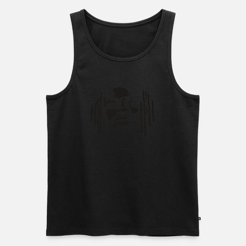 Rasta - Männer Premium Bio Tank Top - Schwarz