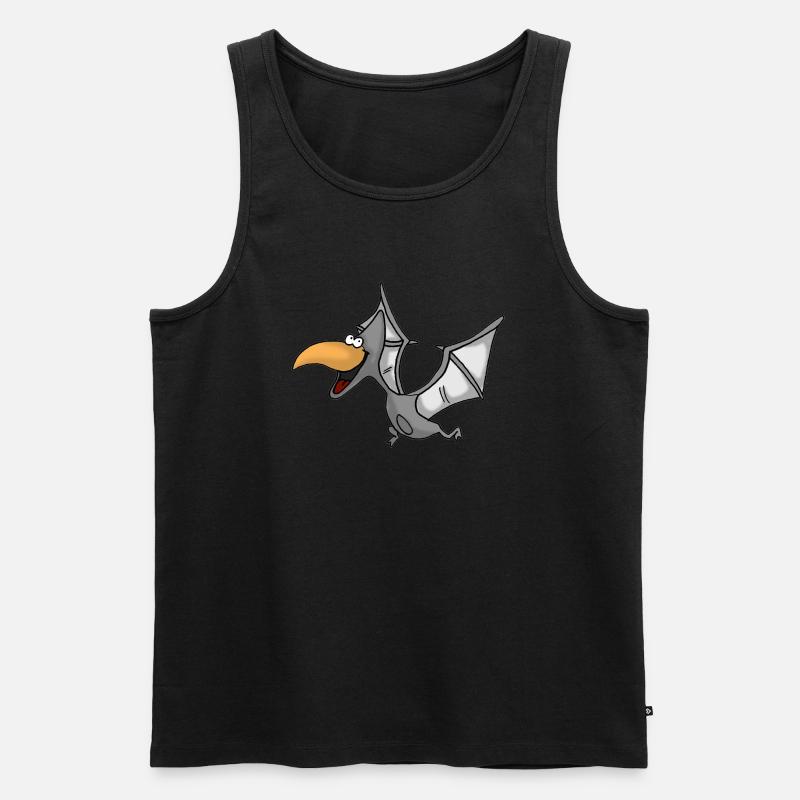 Flugsaurier - Männer Premium Bio Tank Top - Schwarz