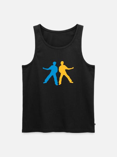 Team 2 Air Guitar Friends - Men's Premium Organic Tank Top - black