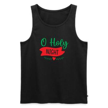 Holly night - Christmas party - Men's Premium Organic Tank Top - black - Front - Michal (187cm)